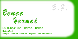 bence hermel business card